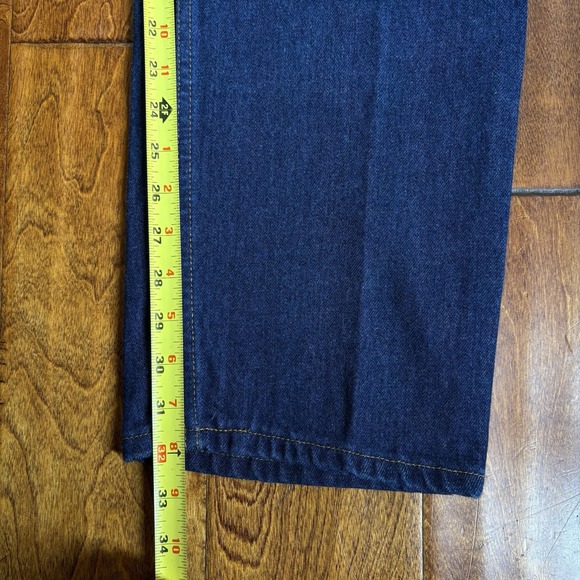 VTG 90s Levi's Jeans 505 Mens 38x32 Dark Wash Denim Orange Tab Straight Leg Blue - Picture 13 of 14